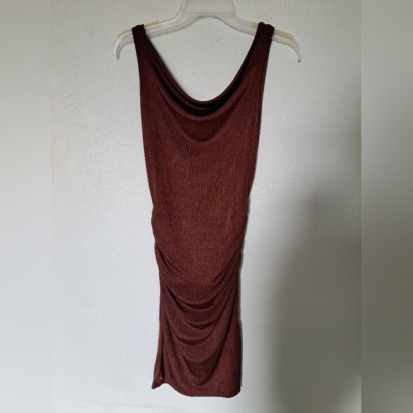 popular 21 Dresses & Skirts - Brown Cowl Neck Dress